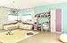 Cameretta Completa Cameretta Moderna con Armadio 2 Letto Singolo Scrivania Mobiletto Camera da Letto Bambina Lilla Rovere Sabbia CBG2