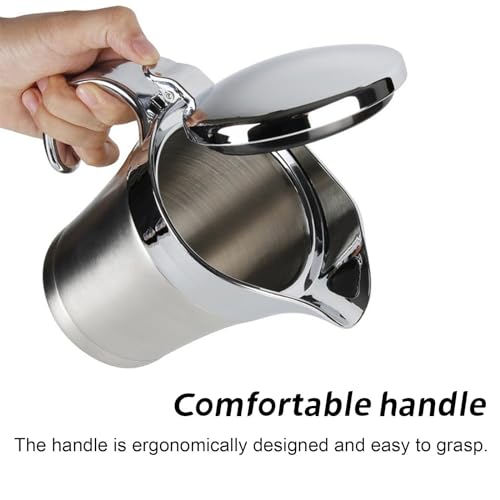 Saucière en acier inoxydable 500ml isotherme à double paroi avec couvercle - 4