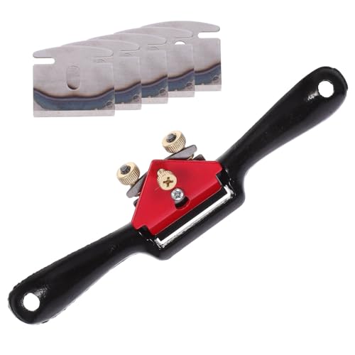 TOVINANNA Cepillo Manual para Trabajar Madera Tamaño Pequeño Cuchillas de Acero Duro 5 Unidades Herramienta Ajustable para Biselar Filetear y Acabado Carpintería DIY