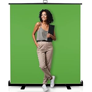 KHOMO GEAR 62-Inch Green Screen Backdrop – Collapsible, Portable Chroma Key Background for Streaming, Video Calls, Photography, YouTube, Zoom & Studio Setup – Wrinkle-Resistant & Easy Setup
