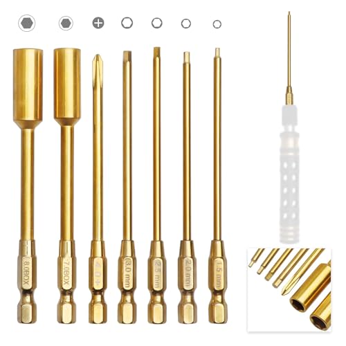 Embouts hexagonaux et cruciformes pour perceuse et visseuse choc Lot de 7