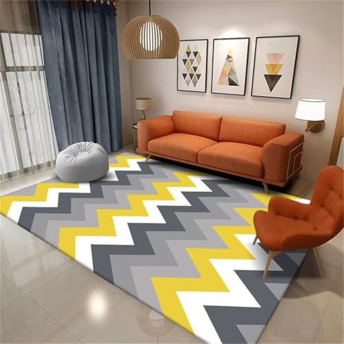Tapis chambre enfant garcon antidérapant gris-jaune pour sécuriser les sols glissants