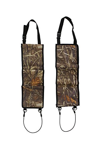 Concealed Seat Back Gun Rack Sling Pair in Camo – Storage Organizer for 3 Hunting Rifles/Shotguns in Car, Truck, SUV