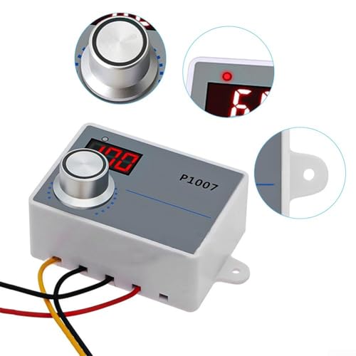 Regulador de ventilador digital de 220V con control de velocidad ajustable 0-100% 7