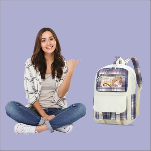 Image of Tinytot 30 Litre Japanese Korean Style School Bag Water-Resistant Laptop & Travel Backpack - Unisex Large 18 Inches Multipurpose Student Backpack for Boys & Girls, Men & Women