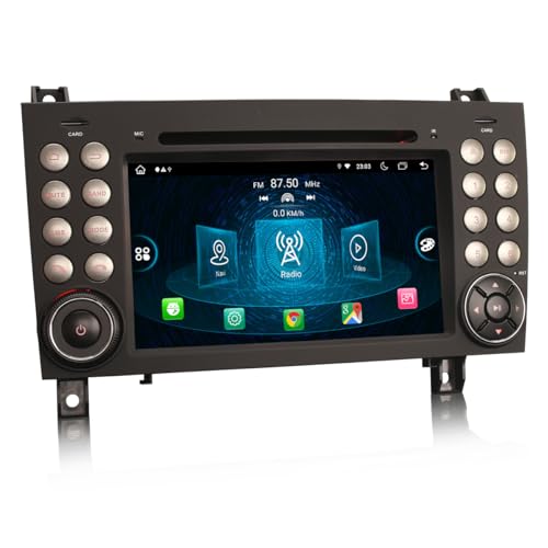 ⭐️【Bluetooth 5.0, Navigazione GPS, DSP】Modulo Bluetooth 5.0 integrato, con velocità di trasmissione più elevata, supporto per chiamate in vivavoce, musica Bluetooth, sincronizzazione della rubrica e visualizzazione dell'ultima chiamata. Ricevitore GPS incorporato, software GPS offline gratuito per l'Europa e antenna GPS inclusa, supporta anche altre app (Waze, Sygic, HereWeGo) da Play Store o mappe online quando si collega la radio a Internet. Dotata di sistema di amplificazione DSP, selezione EQ a 30 bande, musica Hi-Fi, effetto sonoro perfetto per la vostra auto.