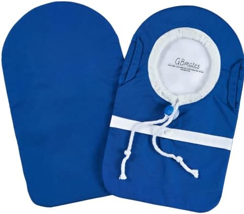 GBmates Ostomy Bag Covers-WaterResistant Ostomy Pouch Liner with Adjustable Opening, Belt Hoop, Buckle Closure - R Blue Colostomy Bag Cover - Washable Ostomy Pouch Covers - Durable Ostomy Supplies