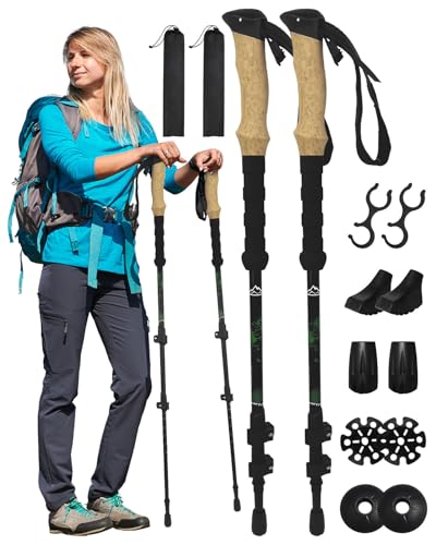 Lightweight Trekking Poles 7075 Aluminum Telescopic Walking Stick with Flip Locks Trekking Poles for Hiking Camping Travel Hiking Poles for Men Women Lightweight Trekking Poles 7075 Aluminum Telescopic Walking Stick with Flip Locks Trekking Poles for Hiking Camping Travel Hiking Poles for Men Women