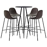 Juego de mesa de comedor, la estructura de acero con recubrimiento en polvo contribuye a la estabilidad y robustez de la mesa alta en muebles de comedor