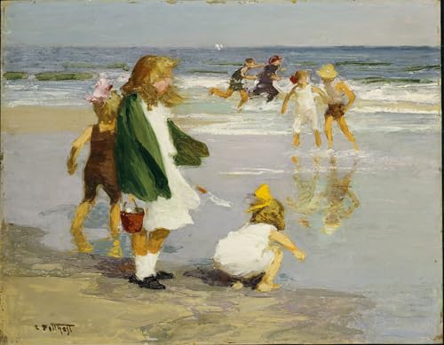 Tableau Jouer dans les vagues Potthast 60x90 | Habiller un grand mur vide facilement
