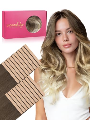 Image of WENNALIFE 3.15 inch Wide Tape in Hair Extensions Human Hair, Tape in Weft
