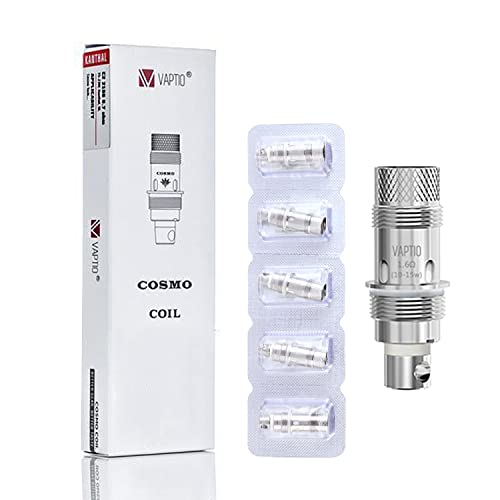 5 evaporadores Original Vaptio Cosmo Coil Resistance 1,6ohm 10-15W Bobina Cosmo No E Liquid No Nicotine (Cosmo C1 Coil)