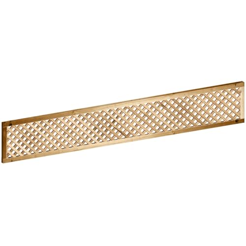 Diamond Elite Privacy, 6ft x 1ft Fence Panel Trellis Topper Wooden Lattice | Decorative Fencing Topper for Outdoor Garden Wall, Pergola, & Arch (Wide: 182.8cm x High: 30cm)