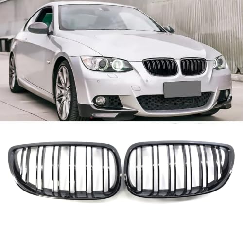 Grille de calandre double ligne noir brillant style sport E92 E93 2006-2009