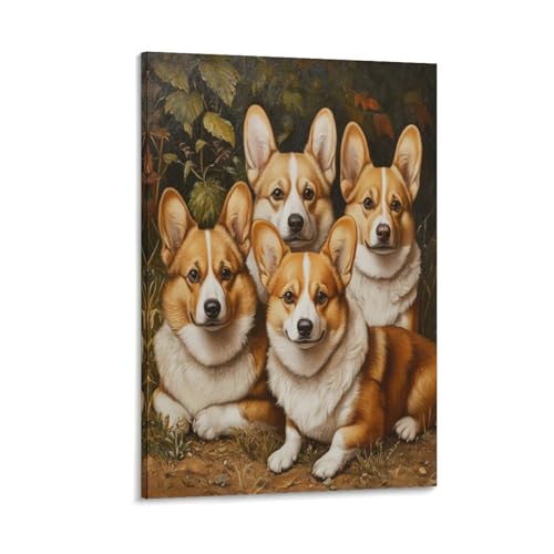 Décoration murale image sur toile Corgi pour égayer un mur vide de maison