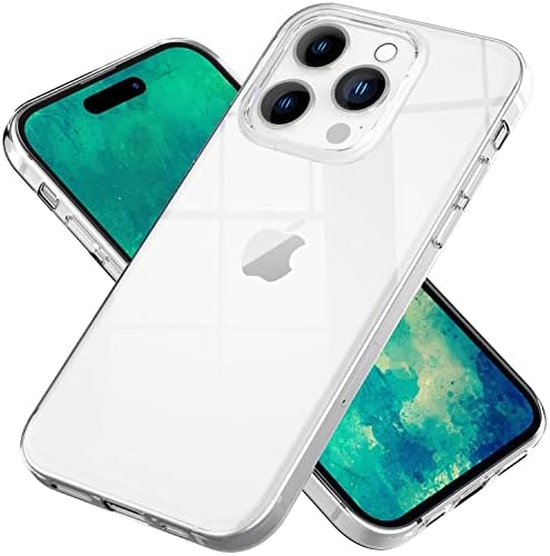 JETech Cover per iPhone 15 Pro Max 6,7 Pollici (NON PER iPhone 15 Pro 6,1 Pollici), Anti Ingiallimento Custodia con Antiurto, Anti-Graffio e Retro Trasparente (Blu Scuro), 5503C