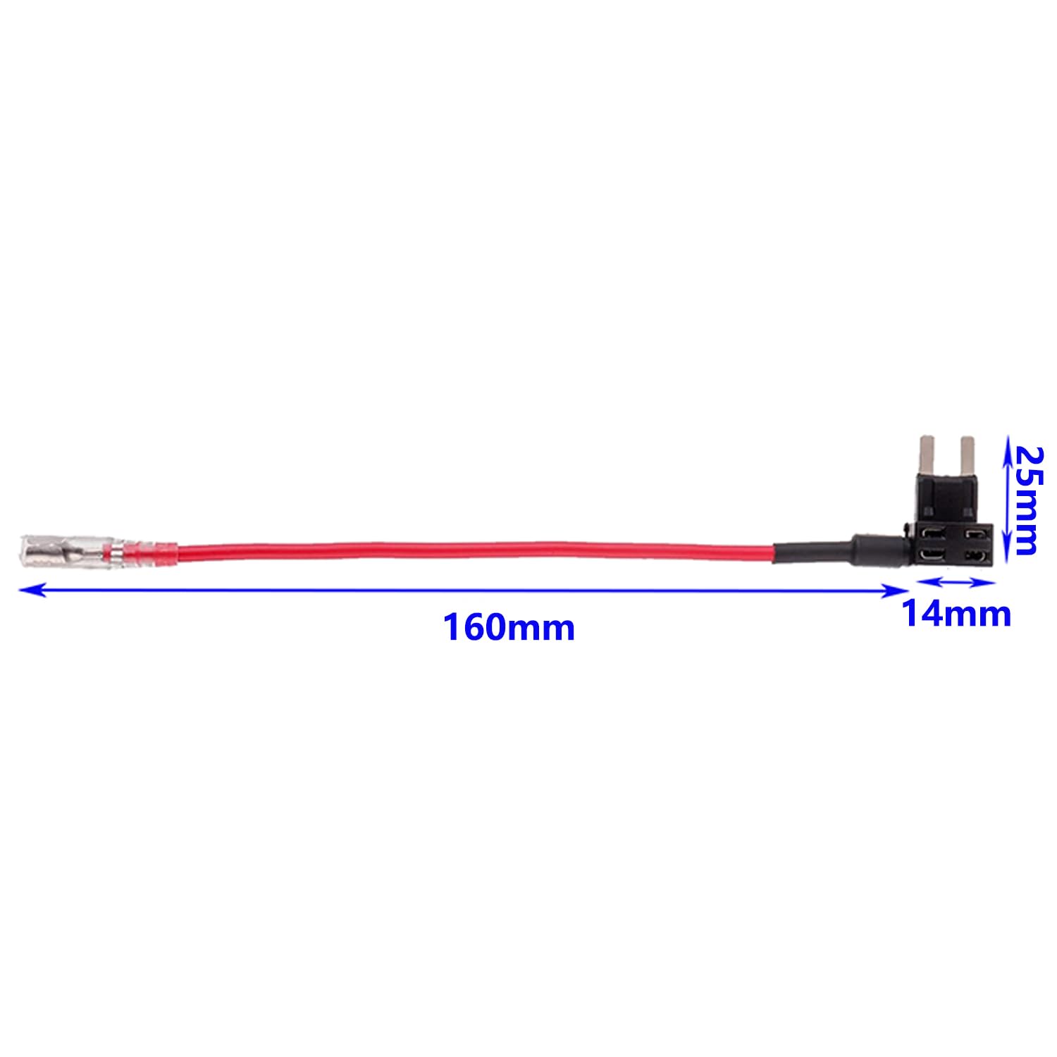 BOJACK 4 szt. Mini uchwyt bezpiecznika 12 V bezpiecznik samochodowy adapter bezpiecznika z 8 szt. bezpiecznik mini (2A / 3A / 5A / 7,5A / 10A / 15A / 20A / 20A / 25A)