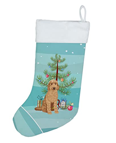 Caroline's Treasures WDK3023CS Doodle Liver #1 Christmas Christmas Stocking Fireplace Hanging Stockings Christmas Season Party Decor Family Holiday Decorations