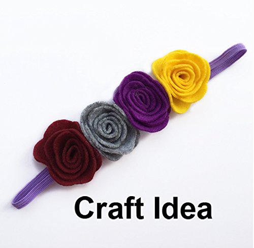 Image of YYCRAFT Pack of 20PCS Felt Rose 1.5 inch 4D Flower Applique /Bow-Coral