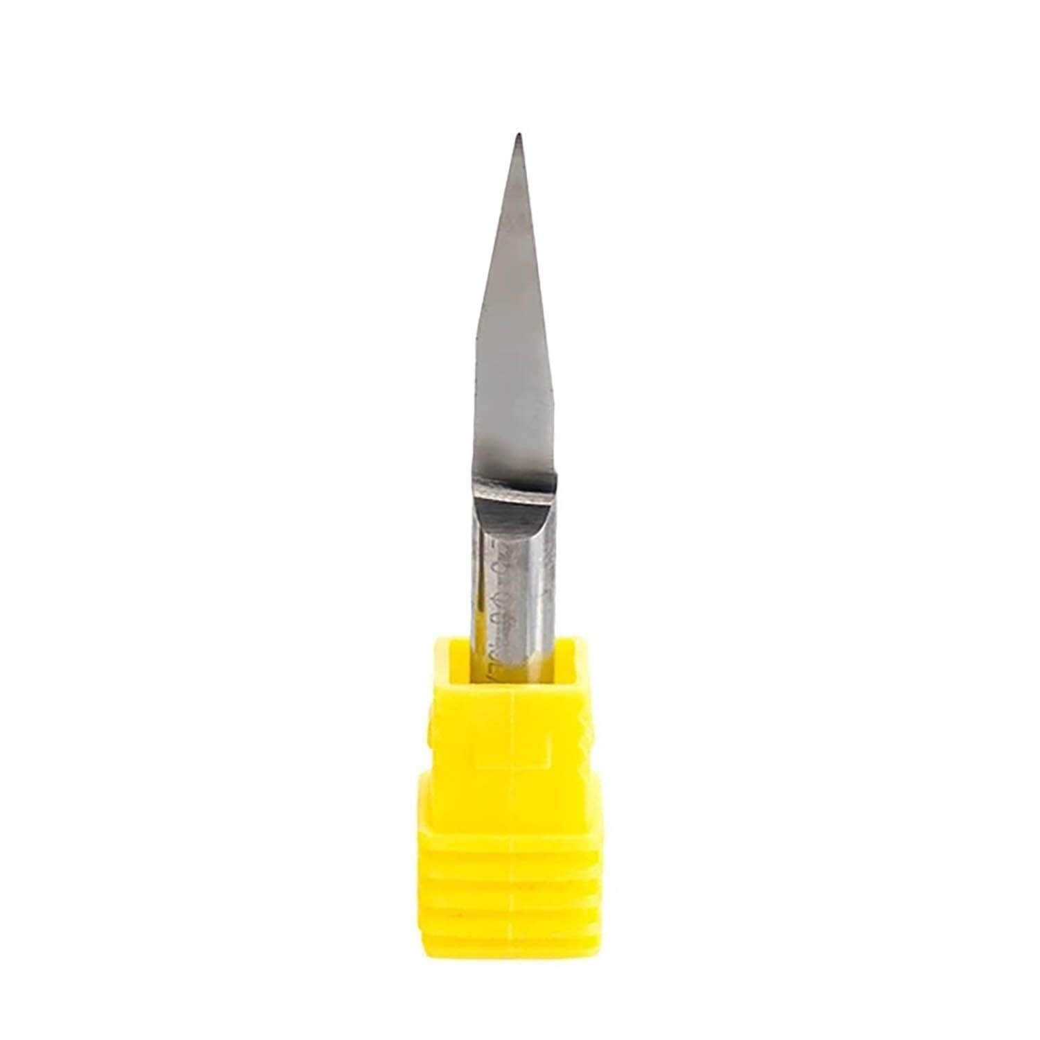 1 Pezzo Punta Per Incisione A Fondo Piatto Con Gambo Da 6 Mm, Lunghezza 45-50 Mm, Utensile CNC V In Carburo, Angolo 20/25/30/60/90(J6 9002)