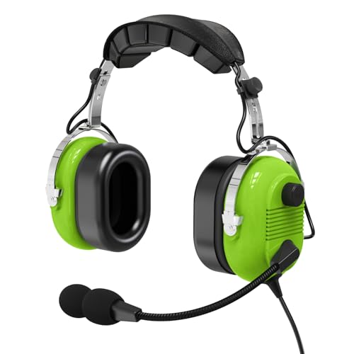 Casque de pilote mono et stéréo avec micro électret antibruit