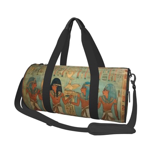 Sac de sport Égypte antique de qualité supérieure, grand sac d'art noir en toile canvas