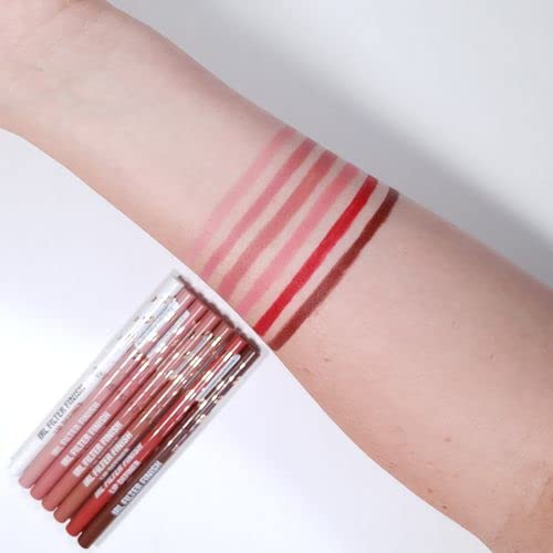 Image of Revolution Beauty London, IRL Filter Finish Lip Liner Definer Espresso Nude Waterproof Long Lasting Set with Matching Lipsticks or Lip Gloss (Pack of 2)