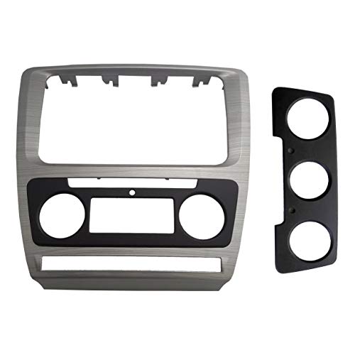 SK006:Blende Rahmen für Skoda Octavia ab 09 / RNS RCD Columbus/automatisch + Manual Klimaanlage