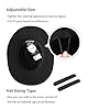 Zylioo L Western Cowboy Hat Men，Big Heads Winter Wide Brim Outback Fedora Hats Women with Belt Buckle #2