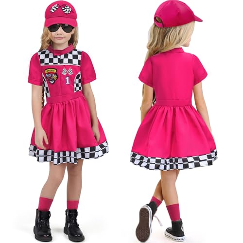 G.C Girls Kids Race Car Driver Costume Kids Race Car Driver Costume