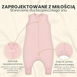 Mama Cheetah Śpiwór niemowlęcy z nogawkami, 0,5 TOG, śpiwór letni, bawełna ekologiczna, bez rękawów, śpiwór dla niemowląt, dzieci, chłopców, dziewczynek, 80 cm (wysokość dziecka 82-92 cm)