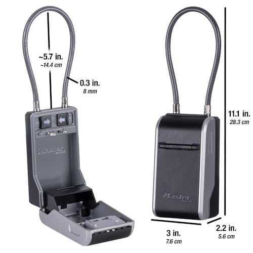 Boîtes de verrouillage portables 5482D noir, coffre compact haute résistance - 3