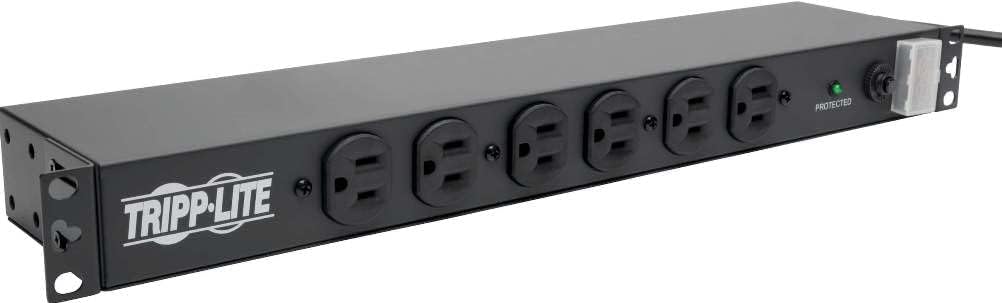 Tripp Lite DRS-1215 14-Outlet Economy Network Server Surge Protector, 1U Rack-Mount, 15 feet Cord, 3000 Joules, AC 120 V - 19 inch rack