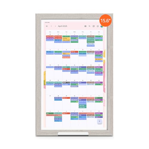 ApoloSign Digital Calendar: Electronic Calendar, Smart Touchscreen Interactive Display for Chore Chart, Family Schedules Planner, Supports All Apps via Google Play (Gray, 15.6-inch) by ApoloSign - Used condition - US$249.97