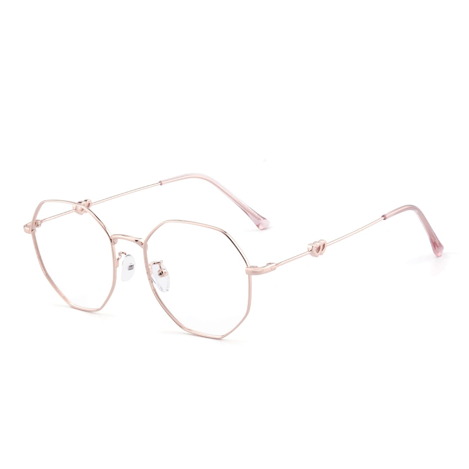 GUDVUE Blue Light Blocking Glasses for Women/Men Metal Oval Frame
