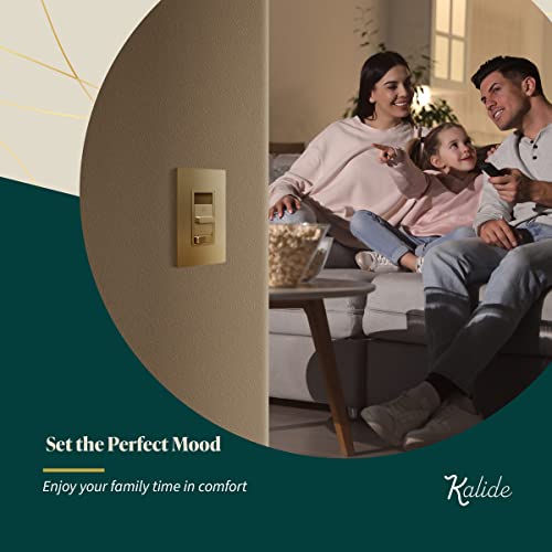 Topgreener Digital Dimmer Light Switch For 200W Dimmable Led/Cfl Lights, Single Pole/3-Way Led Slide Dimmer Light Switch, Neutral Wire Not Required, Ul Listed, Tgsds3-Gd, Gold, 1 Pack #TOP5