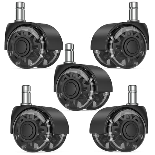2' Replacement Wheels for Office Chair, Set of 5 Universal...