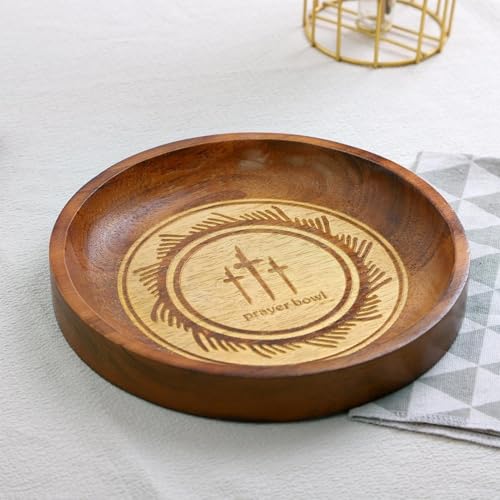 Cuenco único hecho a mano de madera espiritual y oración 5