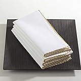 Lot de 4 serviettes de table surpiquées