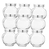 Toyvian 10 piezas Tarros de Vidrio Transparentes para Almacenamiento Frascos con Tapa Hermética y Snacks Envases Prácticos para Cocina y Decoración de Escritorio
