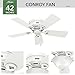 Hunter Fan Company 51022 Hunter Conroy Indoor Low Profile Ceiling Fan with LED Light and Pull Chain Control, 42