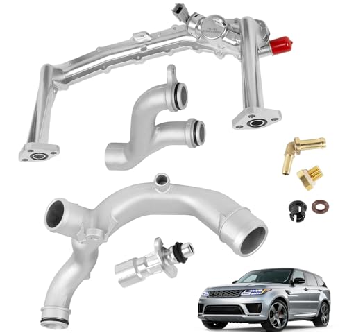 ORIVIN Coolant Water Pipe System Kit Compatible with Land Rover Range Rover Sport LR4,For Jaguar XF XJ XE 3.0L V6,LR075991 LR092992 LR028136 LR049990
