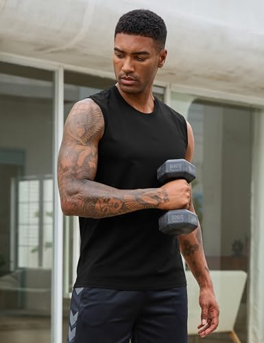 EKLENTSON Mens Sleeveless Shirts Lightweight Cotton Muscle Shirts Gym Training Active Tank Soft Summer Beach Casual Tank3