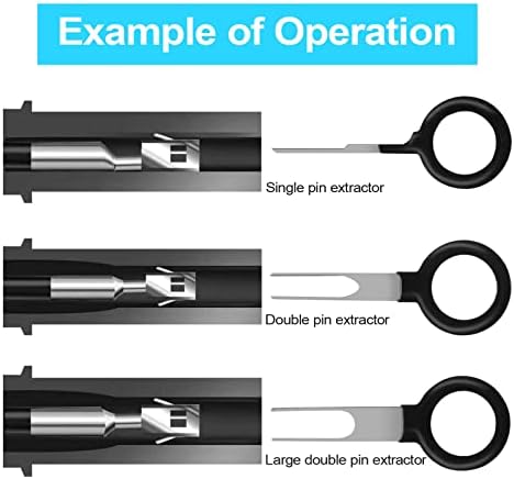 91PCS Terminal Removal Tool Kit for Car, Auto Electrical Wiring Crimp Connector Pin Extractor Puller Repair Remover Key Tools Set for Most Connector Terminal