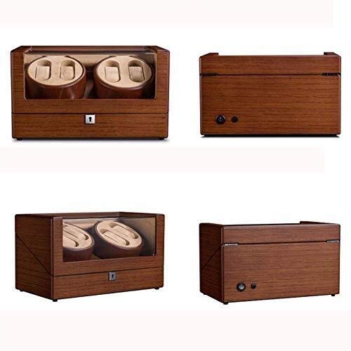 Estuche de almacenamiento de lujo con bobinadora para 4 relojes automáticos 3