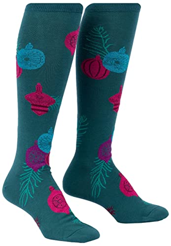 Sock It To Me Women's Bring the Bling Holiday Ornament Knee High Socks