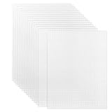 Pllieay 15 Pieces 7 Count Plastic Mesh Canvas Sheets, Eye Mesh for Embroidery, Acrylic Yarn Crafting, Knit and Crochet Projects, Make Dividers (10.5 x 13.5 inch, White)