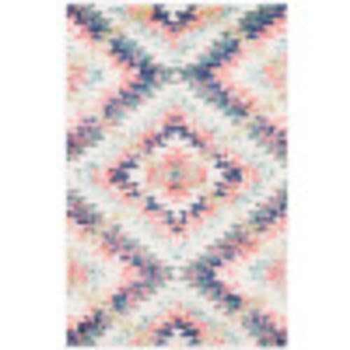 Tapete Livabliss 2x3 pies geométrico boho rosa miniatura 5