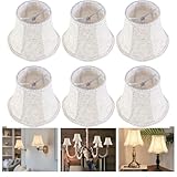 GO&SO 6-Pack Beige Linen Chandelier Shades(3.15