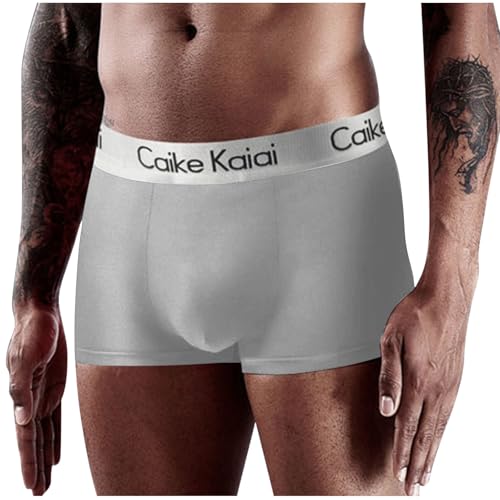 4 Packs Cotton Boxers Big and Tall Mens Underwear Shorts With Ball Pouch Bottoms Sleeper Pjs Pants3